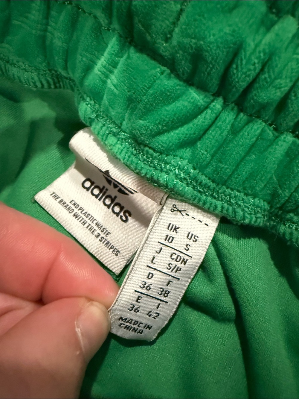 EUC Adidas Originals Women's Heritage Now Velour Monogram Trefoil Track Pant - S - Picture 14 of 16